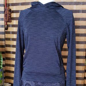 Athleta Slick Heathered Black Tech Hoodie M